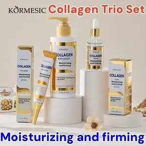 3 in 1, 3-Step Youth Lock: Plump, Hydrate, Rejuvenate, Collagen Trio: Firmer Eyes, Glowing Face, Silky Body, Collagen For Women, Collagen Serum, Collagen Eye Cream, Body Lotion, Lotion For Women
