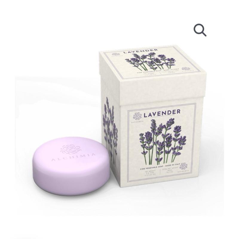 Alchimia Almond Honey Olive Almond Fig Lavender Lemon Fine Vegetable Soap Set of 3 Made in Italy Natural Ingredients Rich Lather Delicate Aroma