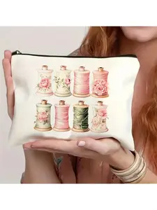 A Storage Pouch for Needles And Threads, Featuring a Sturdy Zipper That Won'T Lose Color, This Lightweight And Collapsible Bag Is Double-Sided And Perfect for Makeup. It'S a Versatile, Spacious Storage Solution, Ideal As a Birthday Present