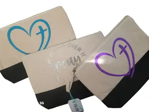 Basic Prayer Journal Bag with Heart & Cross Designs No Warranty