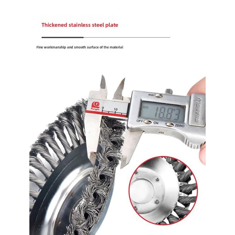 Universal Gas Brush Cutter Accessory Kit, Steel Wire Grass Trimmer Head, Weed Eater Blade, Rust Removal Disc and Weed Wheel Replacement Parts for Lawn Trimming & Garden Maintenance Universal Gas Brush Cutter Accessory Kit, Steel Wire Grass Trimmer Head, Weed Eater Blade, Rust Removal Disc and Weed Wheel Replacement Parts for Lawn Trimming & Garden Maintenance