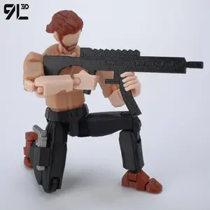 9L 3D Printing The Walking Dead TV RickGrimes Crossbow Dummy13 Lucky Titan13 Multi-Jointed Articulated Action Figure Anime Goods