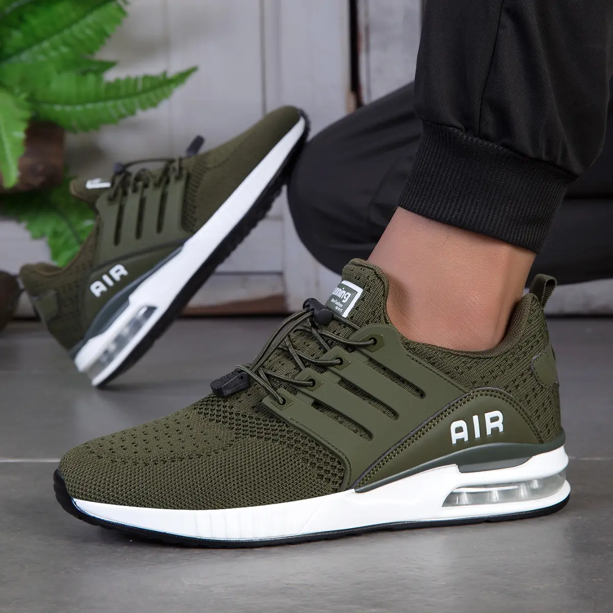 Men’s road running shoes — lightweight, cushioned air-cushion athletic shoes; comfortable, non-slip jogging/outdoor fitness shoes; sports shoes