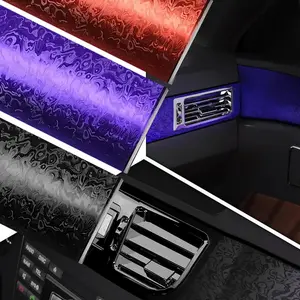 Carbon Fiber Vinyl Wrap Sheet with Scraper, Self-adhesive Bubble-free Carbon Fibre Sticker Roll, Waterproof Vinyl Wrapping Tape for Car Interior, Vehicle & Laptop, Car Decorations