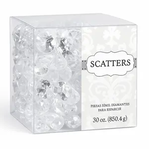 Clear Diamond Confetti Table Scatter for Weddings, 30 oz