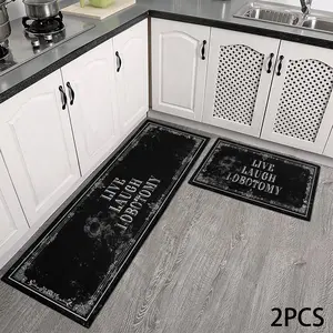 Witchy Kitchen Halloween Rug Set, Farmhouse Style Floor Mats for Home Decor, Perfect for Parties & Festive Occasions, Kitchen Rugs Sets