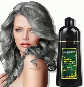 16.91oz Silver Quick-acting Hair Dye Shampoo, Hair Dye Shampoo That Covers Gray Hair, Long-lasting, Mild And Safe Ingredients, Does Not Damage Hair, Quickly Turns Hair To Dark Brown, Suitable For parents, Christmas, Parties