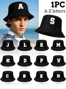 Unisex Letter Print Bucket Hat, Casual Outdoor Sun Hat for Men & Women, Fashion Accessories for Daily Wear