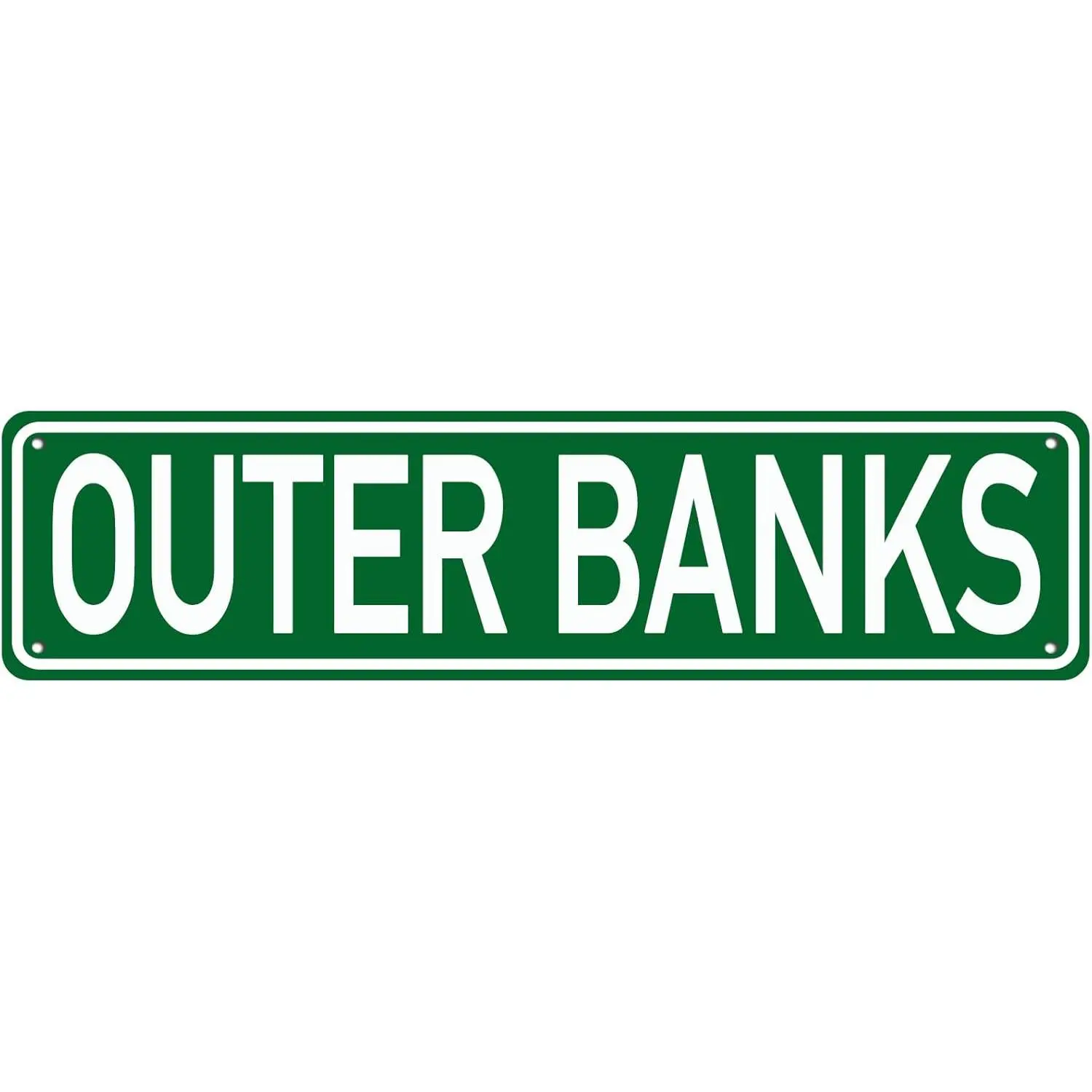 Vintage Tin Sign Outer Banks Sign Street Sign Retro Metal Sign for Home Bar Coffee Garden Indoor Ourdoor Decor 4"×16"