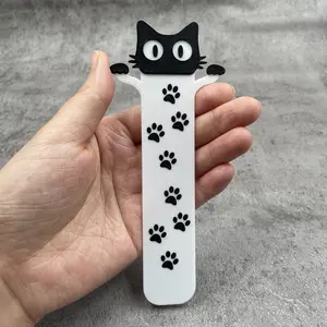 2D Acrylic Cat Head and Paw Bookmark, Perfect Gift for Cat Lovers, Women, Students, Teachers, Reading Enthusiasts, School, Home