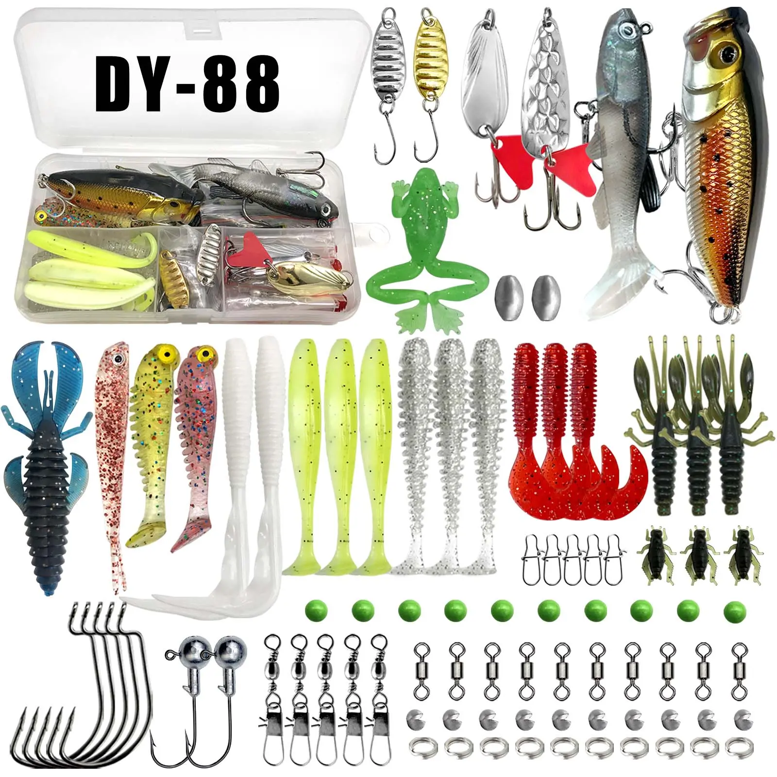 Artificial Fishing Lure Kit, 85/117/157/198/375pcs Fishing Lure Set, Fishing Tackle Kit, Fishing Accessories Including Spoon Lures, Soft Plastic Worms, Crankbait Jigs, Fishing Hooks #GLOBAL PICKS - TikTok Shop Artificial Fishing Lure Kit, 85/117/157/198/375pcs Fishing Lure Set, Fishing Tackle Kit, Fishing Accessories Including Spoon Lures, Soft Plastic Worms, Crankbait Jigs, Fishing Hooks #GLOBAL PICKS - TikTok Shop