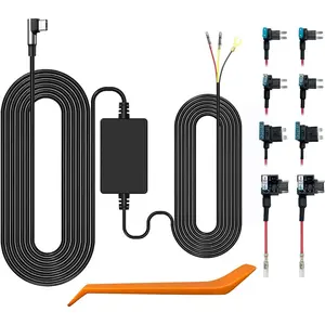 USB C Hardwire Kit for G900PRO/G850PRO/G840S/G930/G850/G900/G840H/i07/i17/X5 Mirror Dash Cam, not Suitable for G890, Parking Monitor with Multiple Size connectors