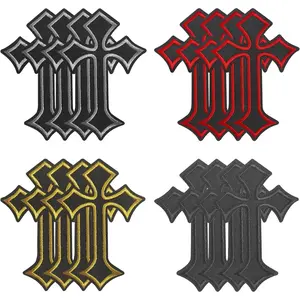 16 count Cross Patches, Sewable and Iron on,  Style Cross Patches, Suitable for DIY Decoration on Hats, Jeans, Shirts, Jackets, Backpacks