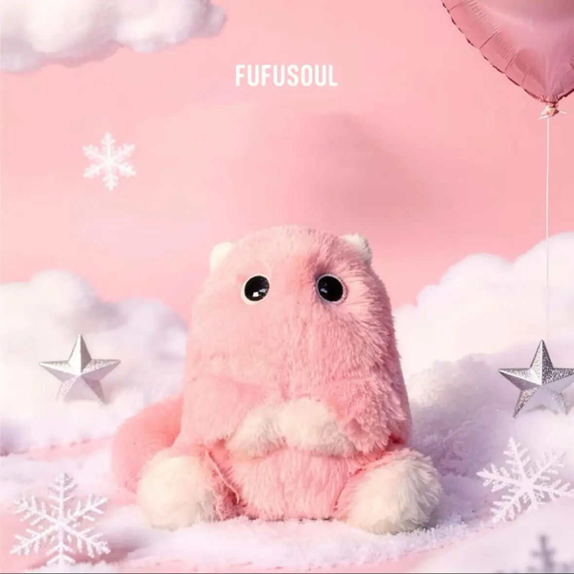 FUFUSOUL ENFP PINK SNOWY Grapefruit Snow Scented Plush Toy Fresh Citrus Floral Woody Winter Romantic Warm Dreamy Comfort Doll