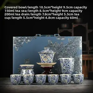 Chinese Style Ru Kiln Ceramic Tea Cup Set Cloud Home Personal Cup Small Tasting Cup Open Crack Can Be Nurtured Drinking Tea Cup Tea Pot Set Matcha Tea Set Tea Pot Set Box Tea Pot Set Box Tea Pot Set Box