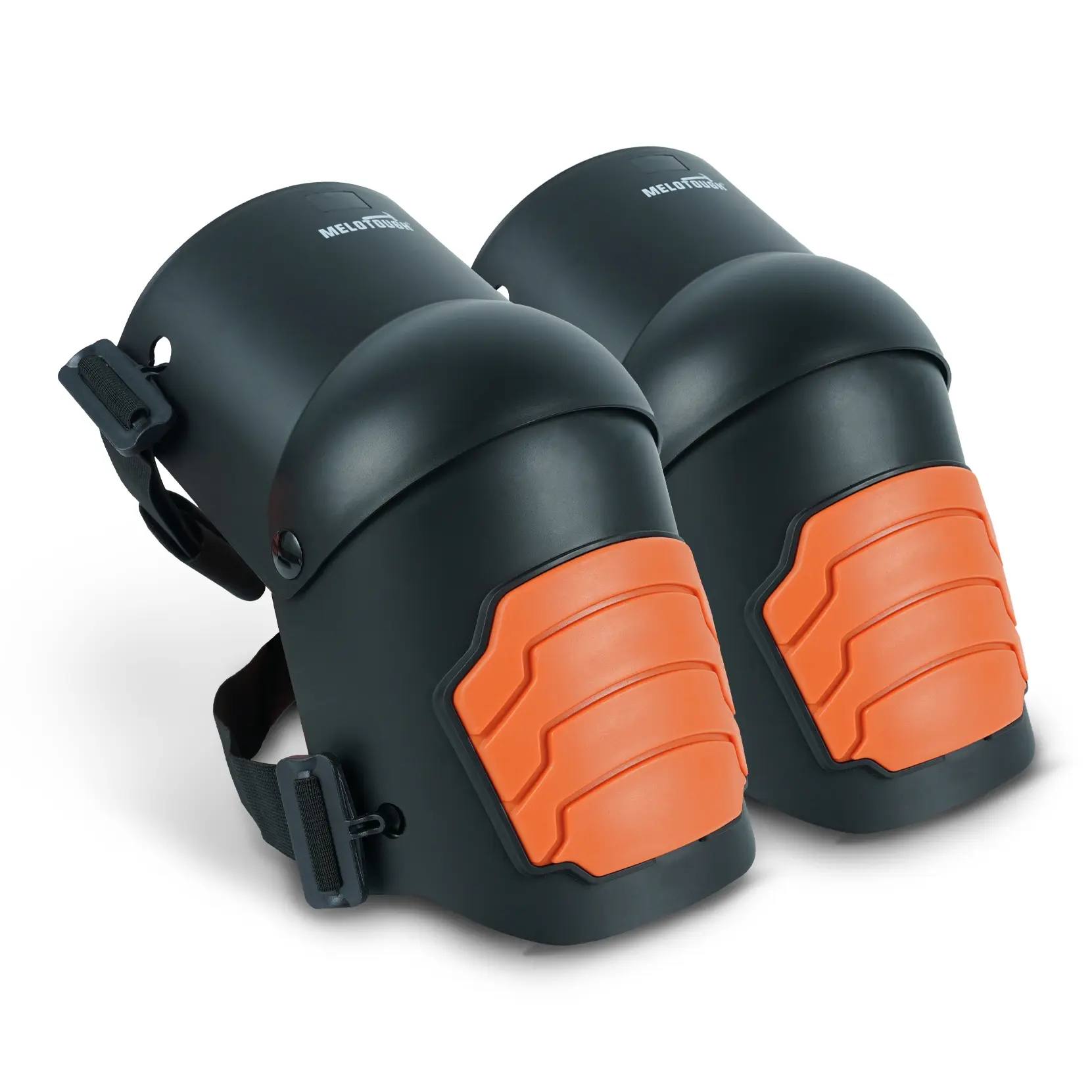 MELOTOUGH PRO Knee Pads with Extra Gel - Work Accessories for Construction, Tiling, Gardening - Pro Protection for Men, Women, Orange