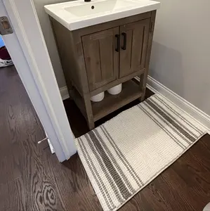 Threshold Low Chenille Memory Foam Bath Rug (20" x 34")