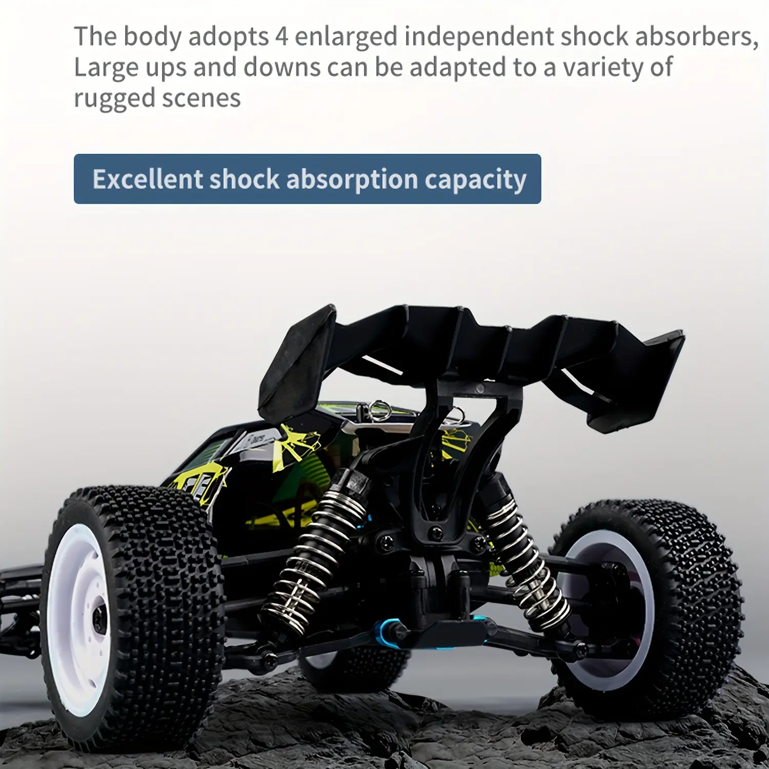 1:16 Scale 4-Wheel Drive Off-Road Truck, Impact-Resistant Brushless Core Electric RC Toy for 6-8 Years Old, Backyard Parent-Child Interactive Off-Roading Games