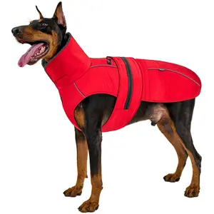 The store upgrade in progress, sales temporarily suspended！！OneTigris Waterproof Dog Coat, Windproof Winter Dog Jacket with Adjustable Buckle & Hook-and-Loop Closure, Cold-Weather Warm Fleece Lined Coat for Small, Medium & Large Dogs