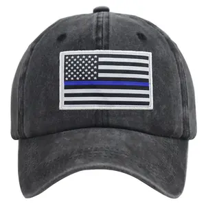 Thin Blue Line Hats for Women Men, Blue Line Baseball Cap, American Flag Support Police Cap, Birthday Gifts Patriotic USA