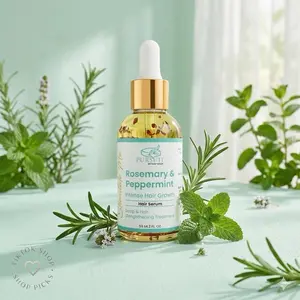 Pursuit By Brittany Ashley Stimulate Me Rosemary & Peppermint Essential Oils Scalp & Hair Treatment Oil with Moroccan Argon Castor Olive Jojoba - 2 fl oz Organic Nourishing Vitamins Anti Frizz Serum for Wavy Curly Coily Hair