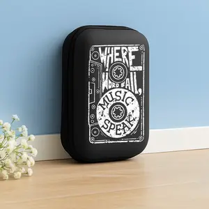 Eva Hard Shell Headphone Cable Charger Storage Box, Simple Design with Mesh Pocket, Durable Portable Accessories Organizer