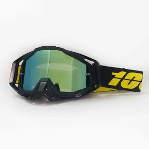 Motorcycle Helmet Goggles - Interchangeable Anti-Fog Windproof Anti-Glare for Outdoor Sports Visibility Motorcyclist