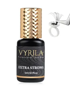 VYRILA Extra Strong Evolution Eyelash Extension False Glue Eyelash Adhesives - 0.5-1 Sec Dry, 8 Weeks/Professional Supplies (0.17fl.oz/5ml)