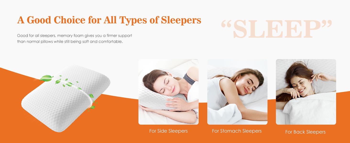 Memory Foam Pillows for Sleeping, Bed Pillows for Adults with Washable Cover and Breathable Mesh, Gel Cooling Pillow for Back and Side Sleeper Support