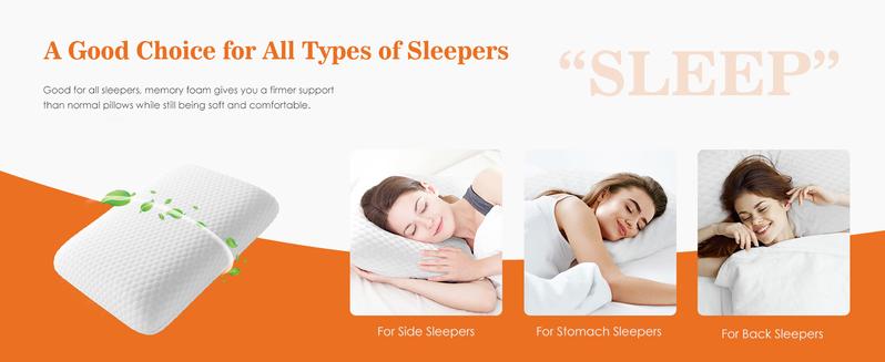 Memory Foam Pillows for Sleeping, Bed Pillows for Adults with Washable Cover and Breathable Mesh, Gel Cooling Pillow for Back and Side Sleeper Support