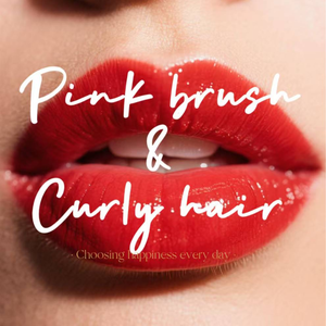 Pink brush & curly hair