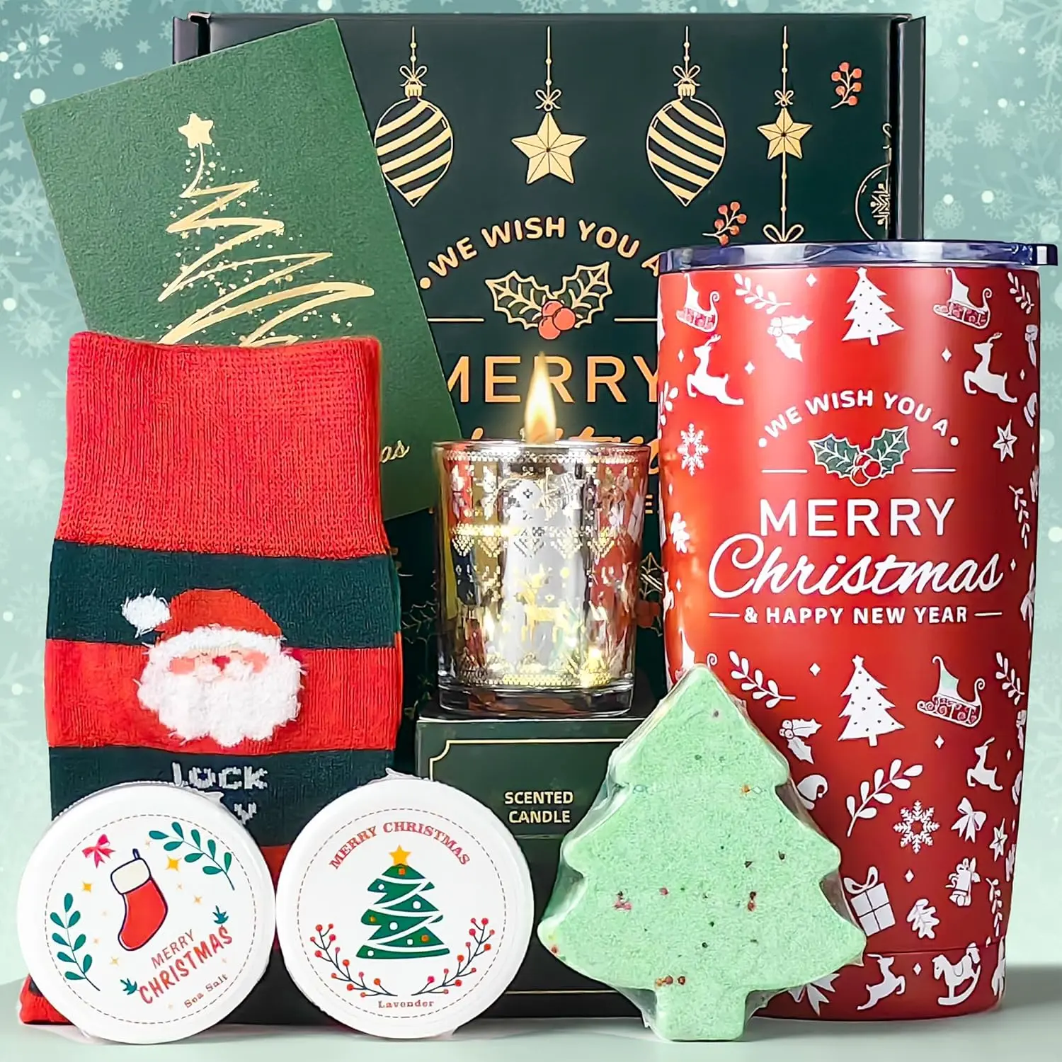 Christmas Gifts for Women 2025 – Unique Christmas Gift Baskets Sets for Women Secret Santa Gifts for Coworkers Teacher Sister Mom Wife Friend Xmas Gifts Baskets Holiday Tumbler White Elephant Present