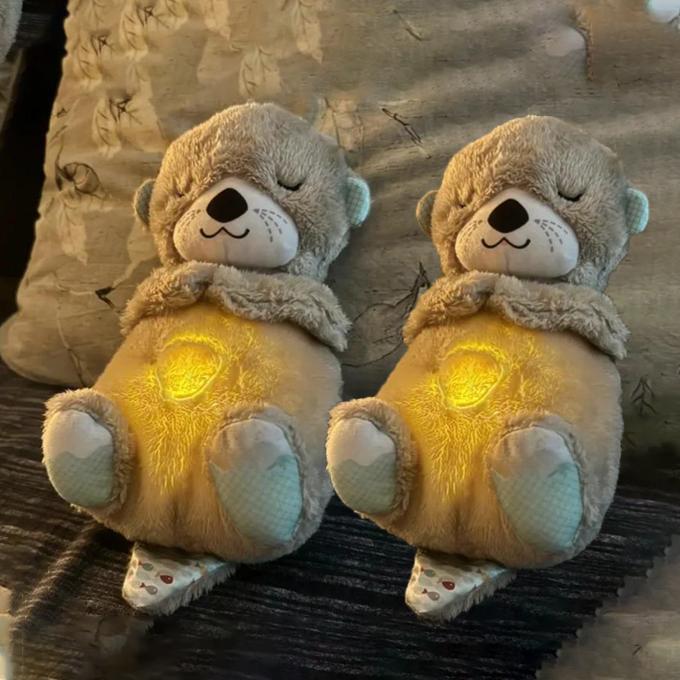 Breathing Otter Original - MultipleModes-Soothe'n Snuggle Otter -Music Lights &Breathing-Arrily Anxiety Relief Otter-Pet Toy Dog  Cat toys