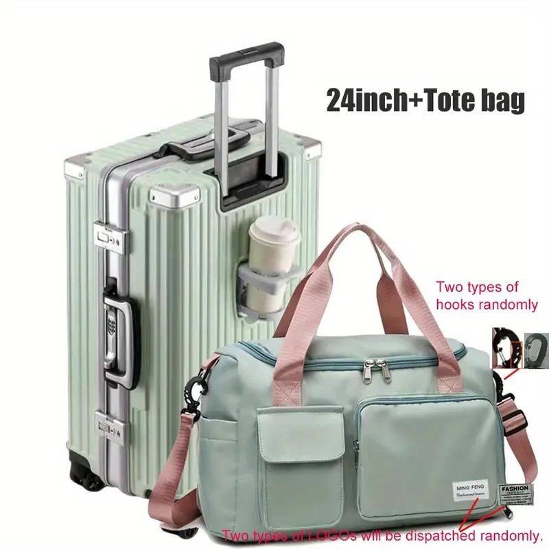 aluminum checked luggage - TikTok Shop