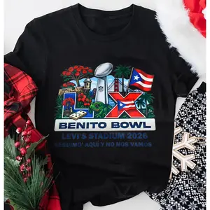 [Graphic Tee]  Oversized Benito Bowl T-Shirt – Festive Christmas Print, Game Day Style, Unisex Graphic Tee, Casual Streetwear Top, Sports Fan Shirt, Holiday Game Day Outfit, Gift for Him Her, Comfortable Daily Wear