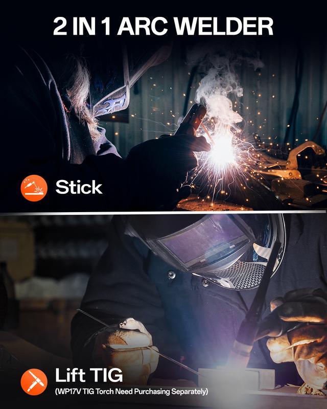 ARC200mini3 HITBOX 2-IN-1 Perfect Stick Welder 160A MMA/Lift Tig Portable Handheld with LCD Display & Anti-Stick Technology for Beginners welder  machine