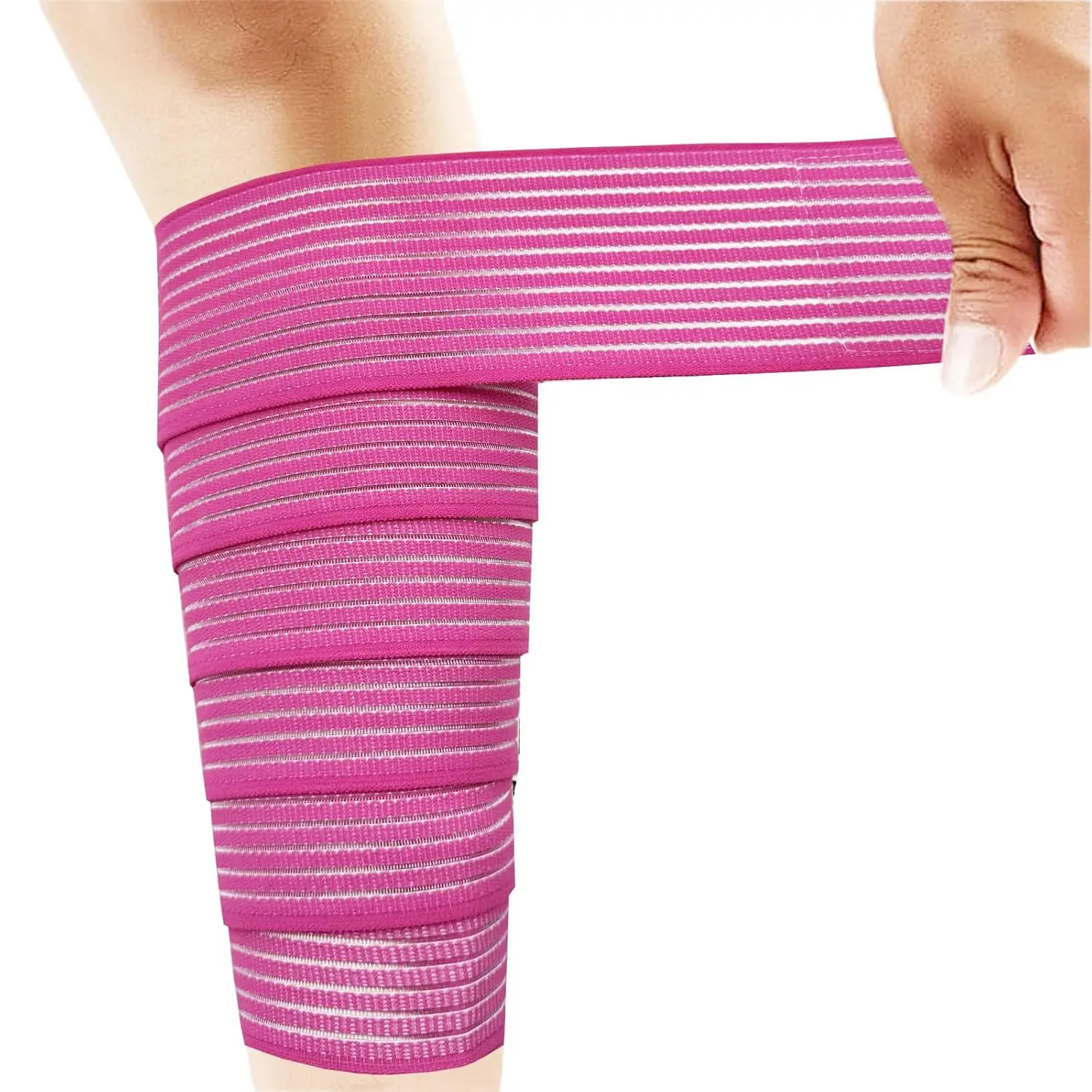 Sports Elastic Lower Leg Calf Compression Support Bandage Sleeve Wrap for Women and Man, Shin Splint Guard for Football Runner, Basketball, Volleyball, Calf Pain Relief, Adjustable Plus Size (Red)