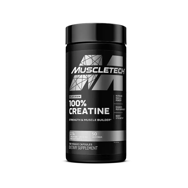 MuscleTech Platinum Creatine Monohydrate Capsules - Creapure Creatine Pre & Post Workout Muscle Strength, Muscle Recovery & Energy Boosting