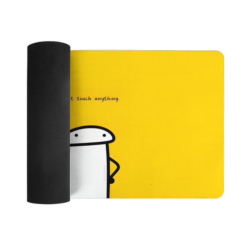 Gaming Mouse Pad with Non-Slip Rubber Base Yellow Cartoon Design for Enhanced Control and Precision 1pc Ideal for Gamers