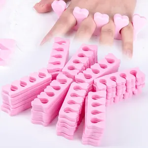 Heart-Shaped Soft Sponge Nail Separator, Manicure Tool, Low Sensitivity Nail Isolation Device, Suitable for Nails and Toenails, Nail Art Tools, Pedicure Care Tool, Lightweight