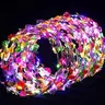 MICRENCY 30-Piece Unisex Light Up Headdresses - 28x28cm Silk Flower Sparkle Light-Sensing Headbands, 0.65kg Hair Accessories with Compact Yet Impactful Energy-Efficient LED System & Battery Pack for Birthday, Doorways