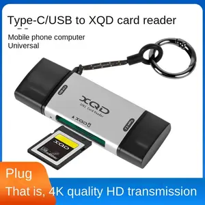 Dual Interface Xqd Reader Usb3.0 + Type-C, Supports Sony Camera, High-Speed 4K Transfer, Plug-And-Play, Compatible with Phone/PC