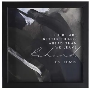 360 Stand MDF Framed Wall Art Photo (Model FRMWDBL-1010-12) - Artistic "There Are Better Things" Design, Wood Frame, Glass Cover, Shadow Accent, Box Packaging, Hanger Included for Room Home Decoration Posters & Prints, Shadow Box, Wooden