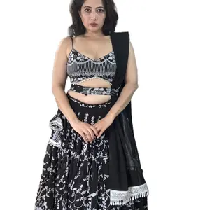 Lehenga Womenswear Clothes Comfort Sleeveless Suits Gamis