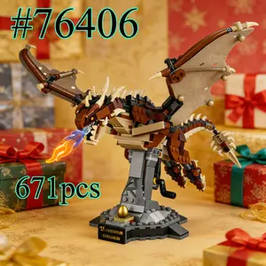 Lifelike Flying Dragon Model 76406 Building Blocks Sets Suitable for Christmas Gifts Compatible with Legoed Particles,671pcs.