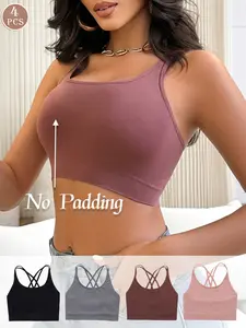 Comfortable Wireless Women's Bra Set, Full Coverage Medium Support, Buckleless Design, Casual Style, All Seasons Wear