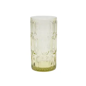 70's Inspired Hand Blown Highball Glasses in Sage