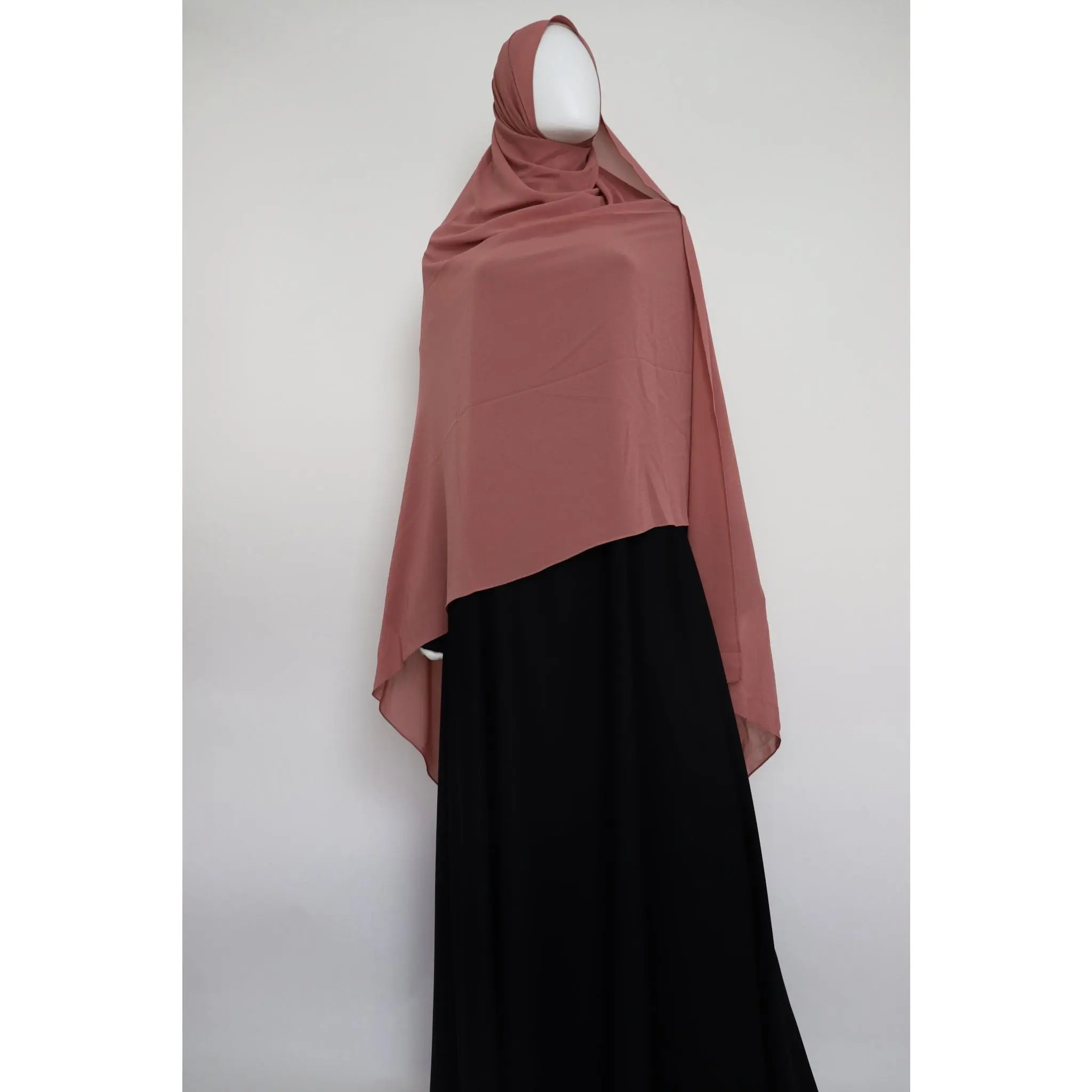 2XL Premium Chiffon Hijab - Dusty Rose