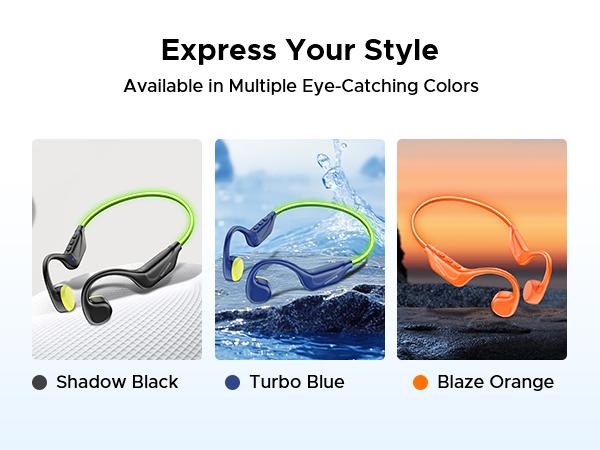 BoneBeat Run Ray IP66 Bone Conduction Headphones for Running, LED Safety Light, Open-ear design, Up to 10 Hours Playtime, Bluetooth 6.0 with Dual-Device Connectio