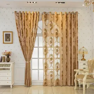 1pc Round Mirror Sheer Curtain with Embroidered Design, Filtering Light and Privacy, Elegant Fabric, Vintage Room Drapes, European Living Room Curtains